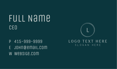 Premium Fashion Letter  Business Card Image Preview