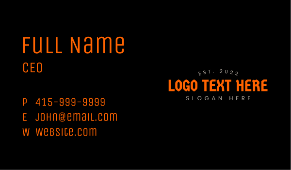 Classic Style Wordmark Business Card Design Image Preview