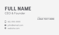 Minimalist Generic Wordmark Business Card Image Preview