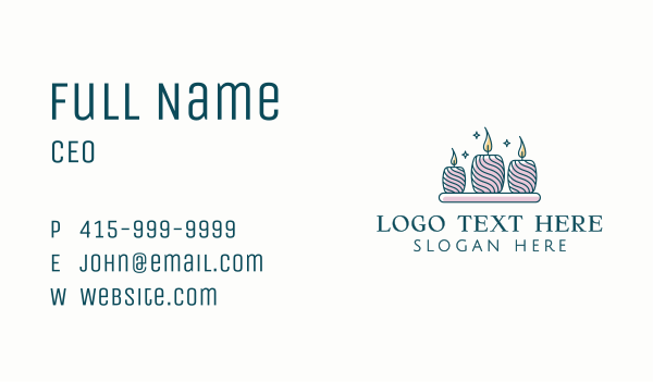 Aromatherapy Scented Candle Business Card Design Image Preview