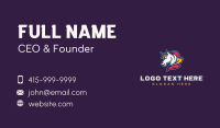 Unicorn Horse Streamer Business Card Image Preview