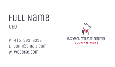 Pet Dog Scarf Business Card Image Preview