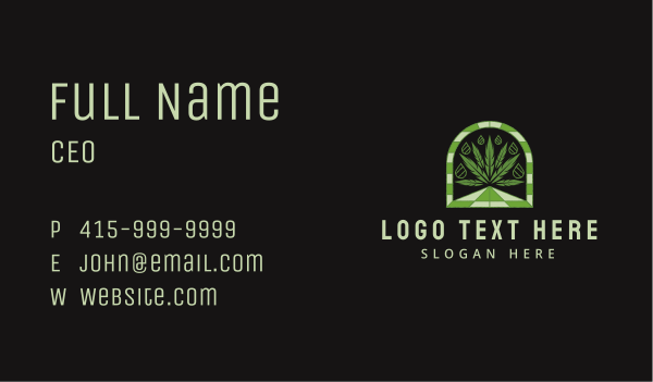 Herbal Marijuana Oil Business Card Design Image Preview