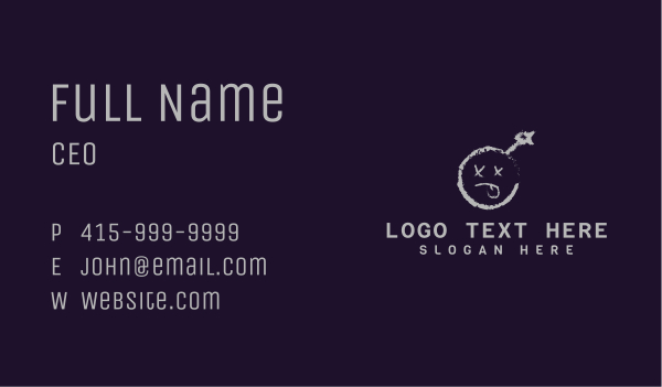 Tipsy Bomb Emoticon Business Card Design Image Preview
