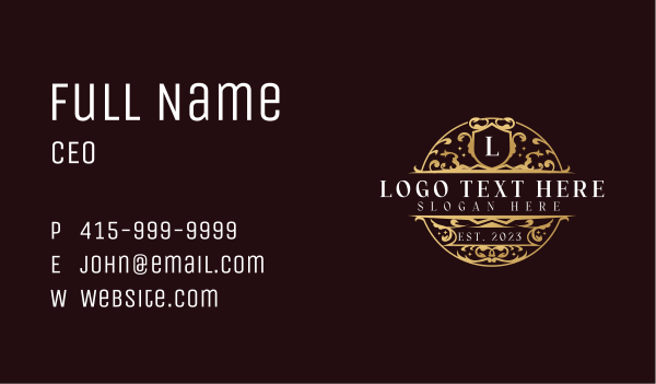 Luxury Elegant Ornamental Business Card Design Image Preview