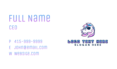 Fashion Horse Unicorn Business Card Image Preview