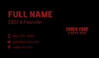 Creepy Horror Wordmark Business Card Image Preview