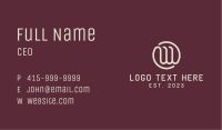 Boutique Letter W Business Card Image Preview