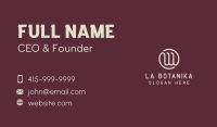 Boutique Letter W Business Card Image Preview