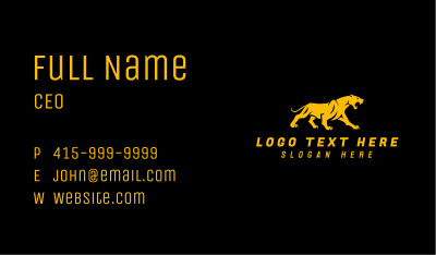 Wild Panther Animal Business Card Image Preview