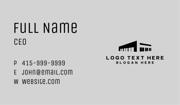 Industrial Warehouse Storage Business Card Design Image Preview