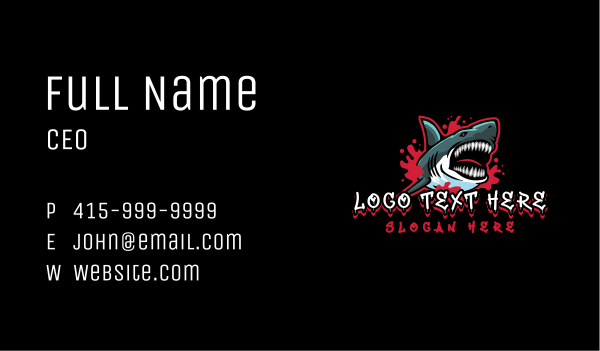 Savage  Shark Gaming  Business Card Design Image Preview