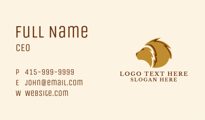 Lion Luxury Animal  Business Card Image Preview