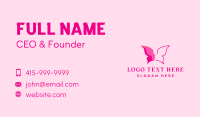 Female Face Butterfly Business Card Image Preview
