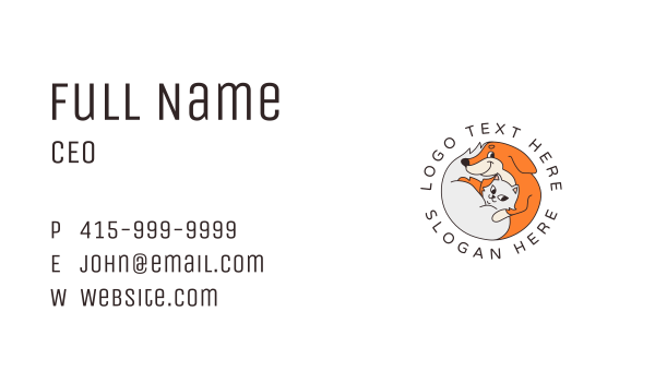 Animal Pet Friends Business Card Design Image Preview