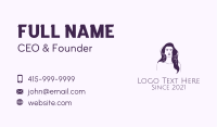 Purple Purple Woman Business Card Image Preview
