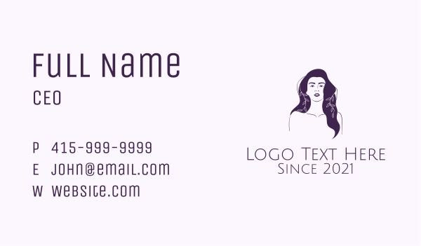 Purple Purple Woman Business Card Design Image Preview