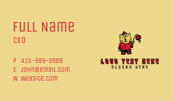 Chinese Tiger Mascot  Business Card Design Image Preview