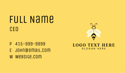 Crown Bee Insect Business Card