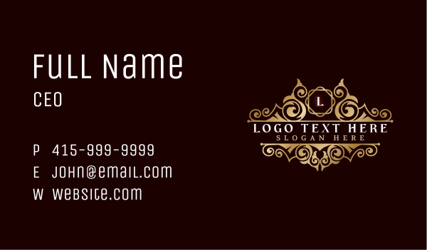 Royal Decorative Luxury Business Card Design Image Preview