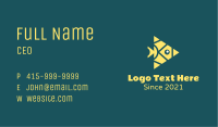 Yellow Triangular Fish  Business Card Image Preview