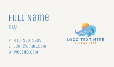Gradient Sun Wave Business Card Image Preview