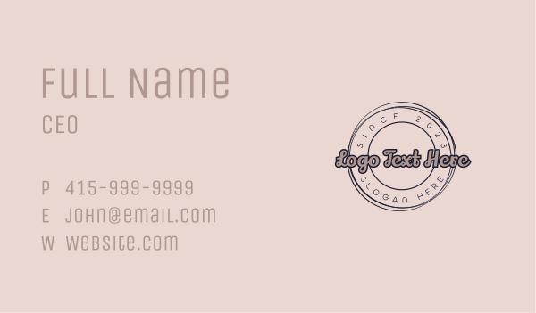 Generic Hipster Clothing Business Card Design Image Preview