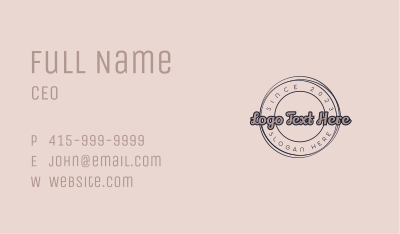 Generic Hipster Clothing Business Card Image Preview