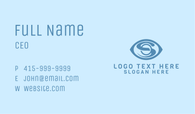 Professional Eye Letter S Business Card Image Preview