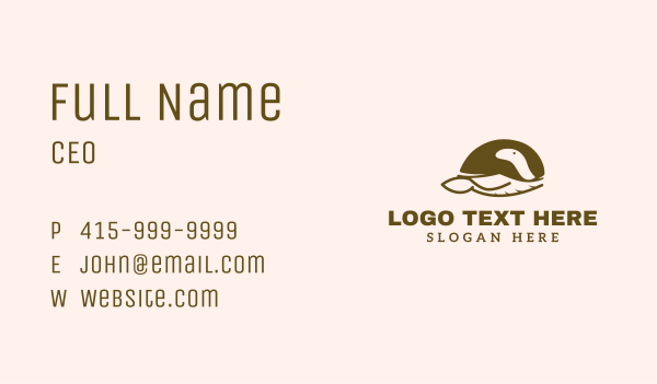 Turtle Marine Animal Business Card Design Image Preview