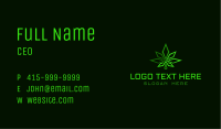 Neon Geometric Weed Business Card Image Preview