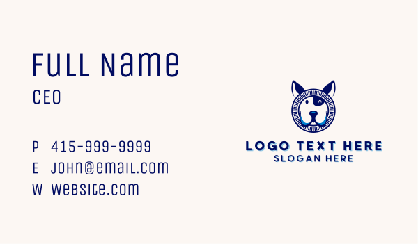 Dog Puppy Pet Care  Business Card Design Image Preview