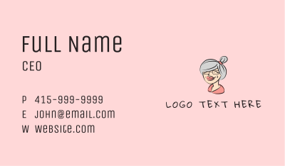 Cute Grandma Character Business Card Image Preview