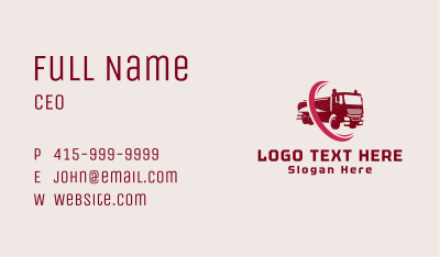 Logistics Delivery Truck  Business Card Image Preview