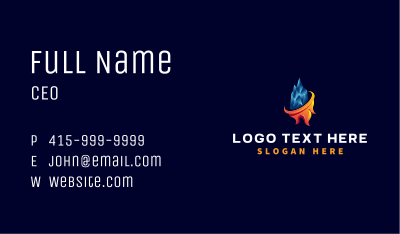 Fire Ice Element Business Card Image Preview