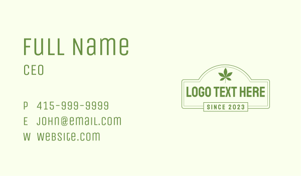 Leaf Signage Wordmark Business Card Design Image Preview