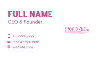 Pink Handwritten Wordmark Business Card Image Preview