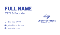 Blue Letter S Linear Business Card Design