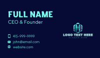 Technology Modern Letter H Business Card Design