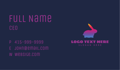 Gradient Round Bunny Business Card Image Preview