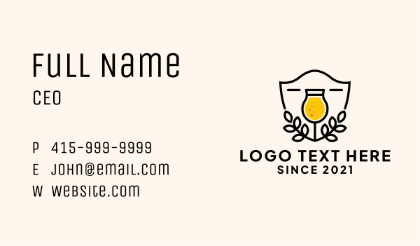 Beer Drink Shield  Business Card Design Image Preview