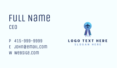 Travel Airplane Tourism Business Card Image Preview