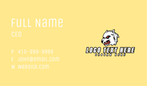 Angry Wolf Clan  Business Card Design Image Preview