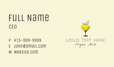 Lemon Cocktail Business Card Image Preview