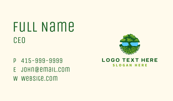 Environment Tree Roots  Business Card Design Image Preview