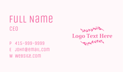 Ornamental Fashion Wordmark  Business Card Image Preview