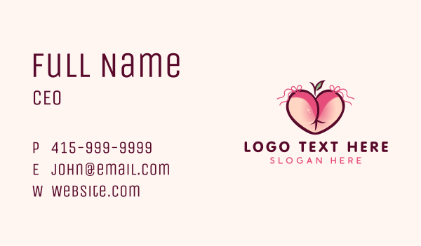 Feminine Peach Lingerie Business Card Design Image Preview