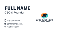 Automotive Mechanic Letter X Business Card Preview