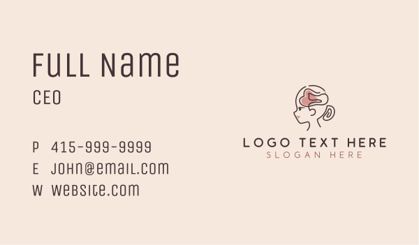 Woman Mental Health Business Card Design Image Preview