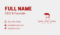 Red Brush Stroke Letter R Business Card Image Preview